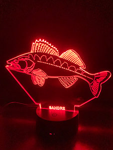 Lampe 3D LED Illusion Carpe KissKissMetal