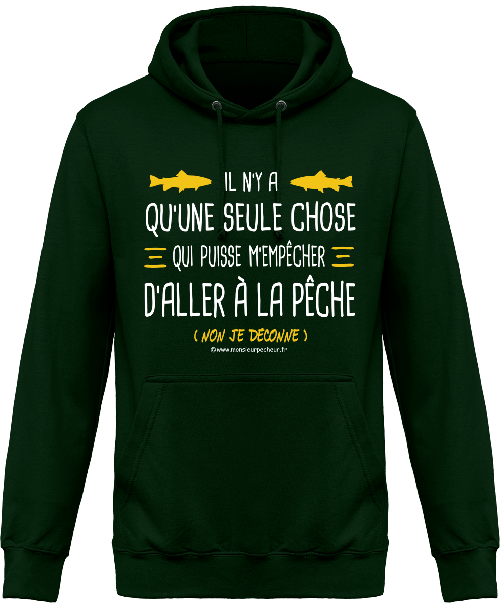 Sweat à Capuche Ruff Hewn Homme Henley Polaire Noir Taille L